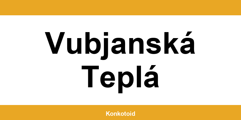 Kontakt na VÚB banku a bankomat v Vubjanská Teplá